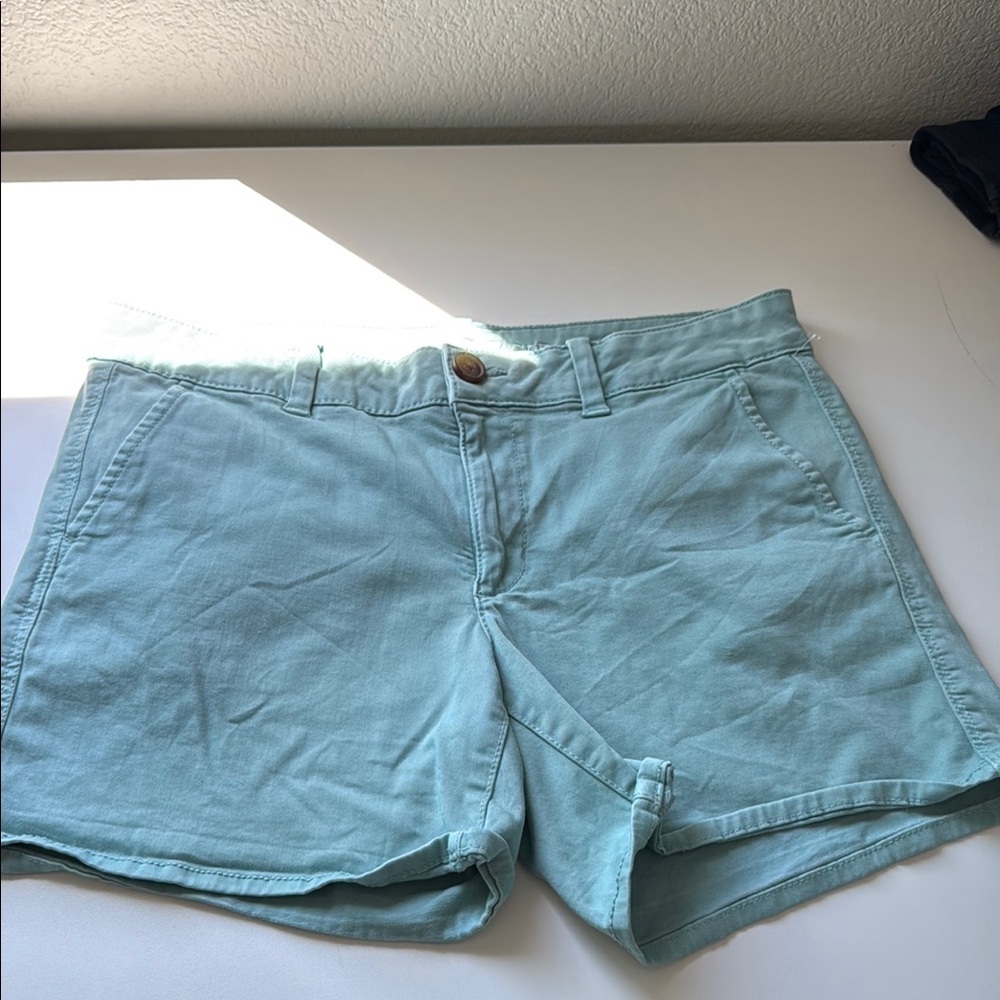 American Eagle Outfitters Blue Bermudas Cotton Blend